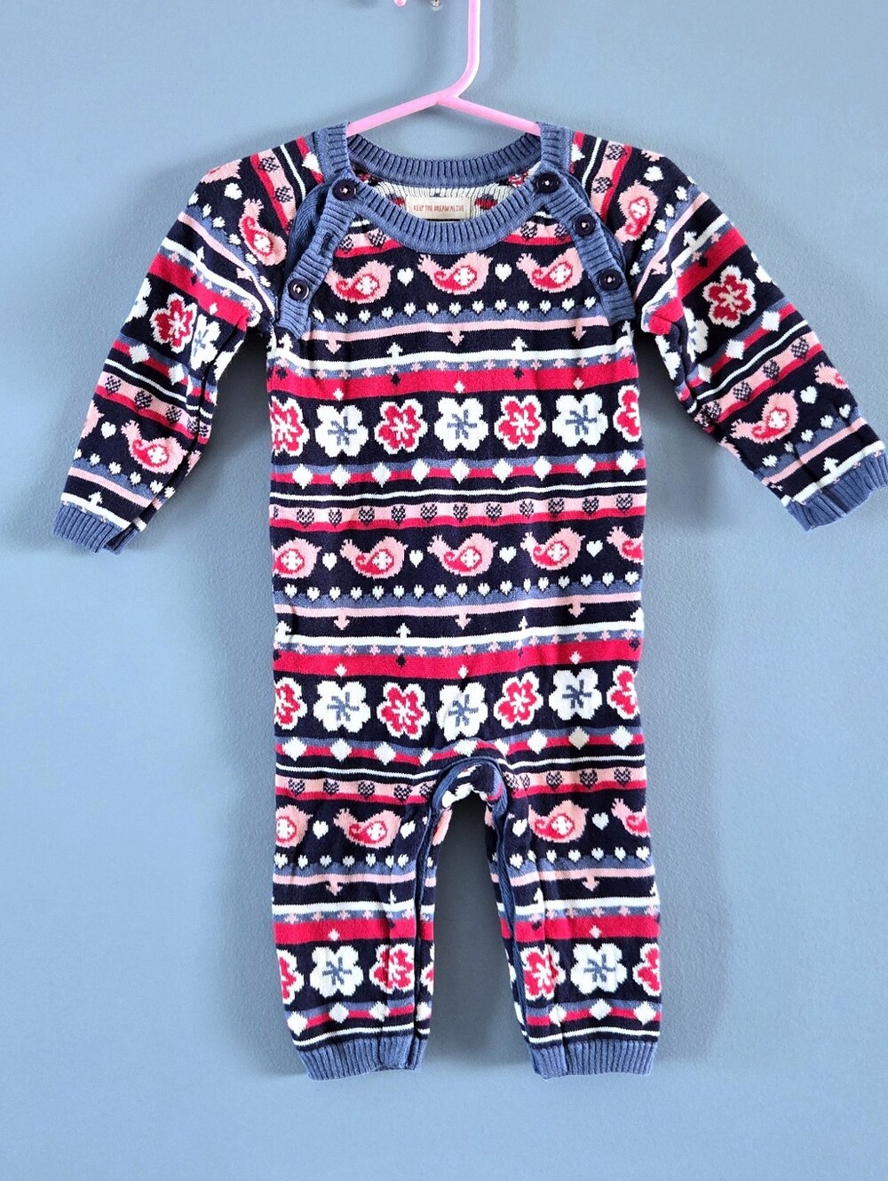 Hatley Fair Isle Sweater Jumpsuit 6-12m